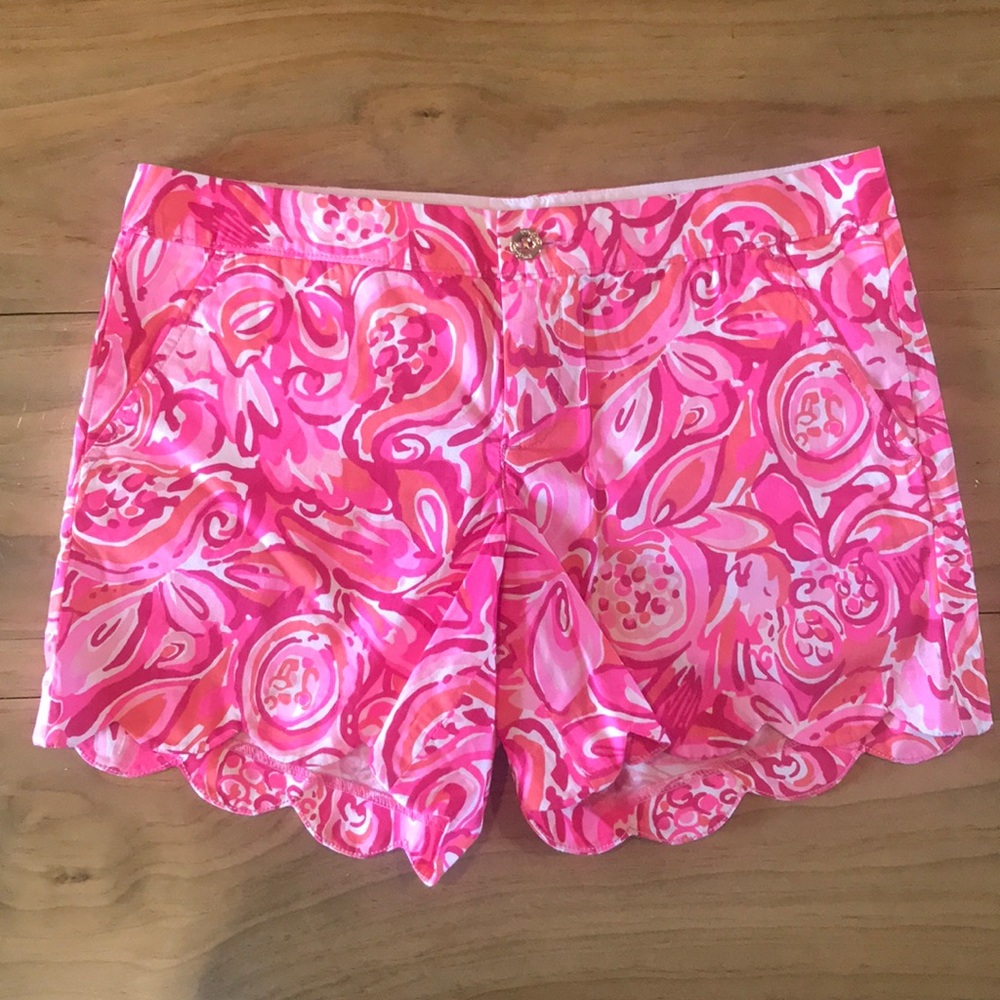 New Lilly Pulitzer Pink Buttercup Scallop Short